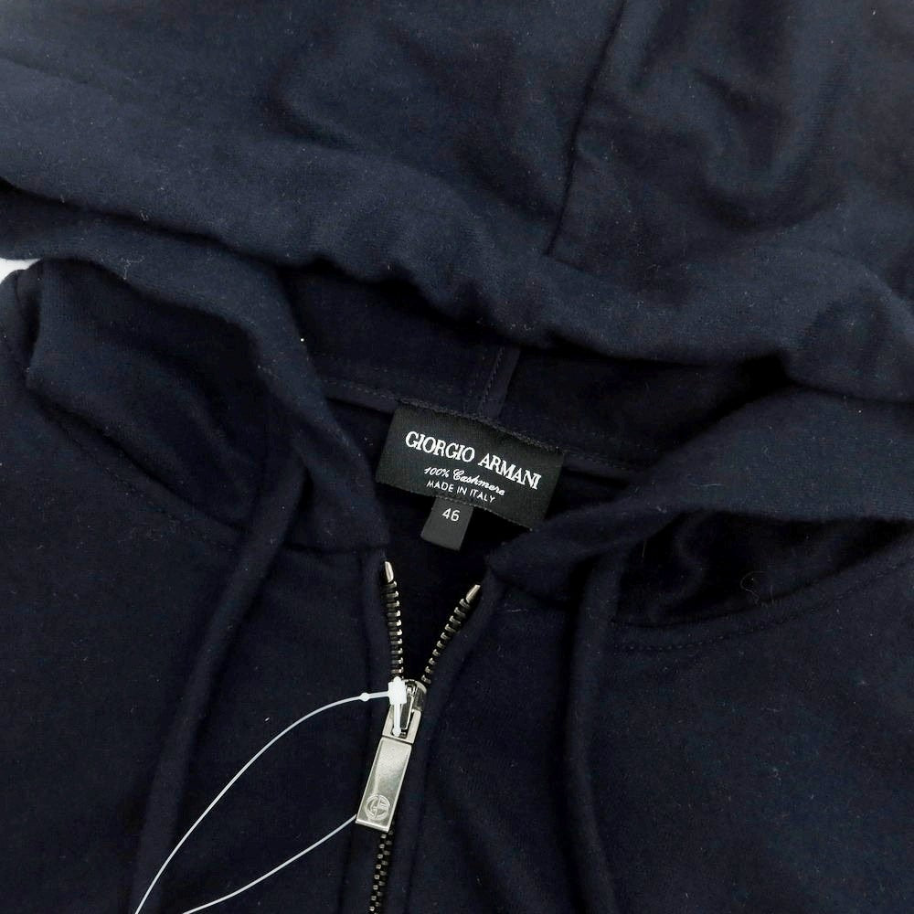 【中古】ジョルジオアルマーニ GIORGIO ARMANI カシミヤ ニット セットアップ ダークネイビー【 46 】【 状態ランクB 】【 メンズ 】