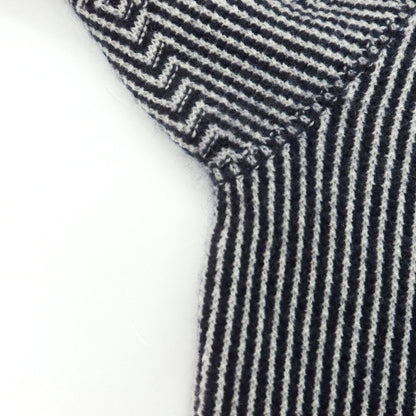 【中古】ジョルジオアルマーニ GIORGIO ARMANI カシミヤ タートルネックニット ネイビーxグレー【 48 】【 状態ランクB 】【 メンズ 】