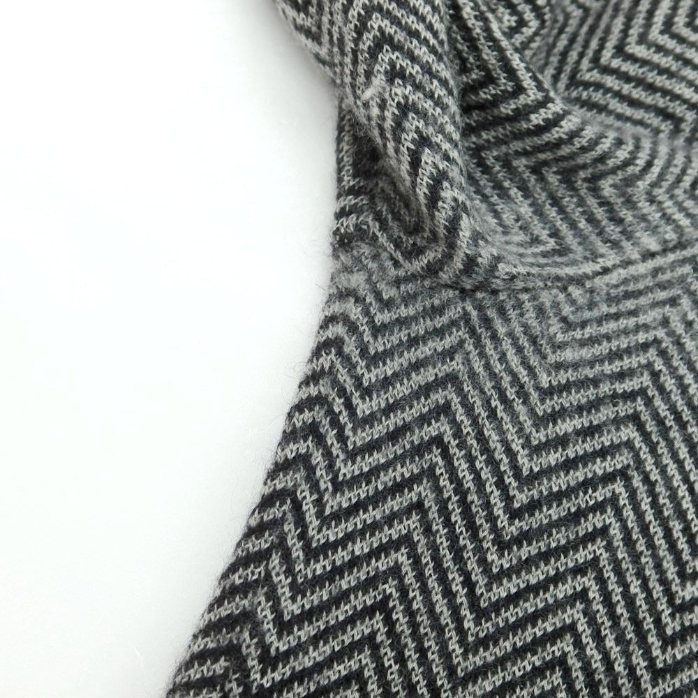 【中古】ジョルジオアルマーニ GIORGIO ARMANI カシミヤモヘヤ Vネックニット グレーxブラック【 46 】【 状態ランクC 】【 メンズ 】