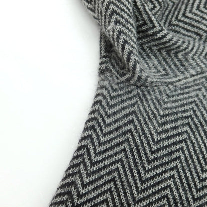 【中古】ジョルジオアルマーニ GIORGIO ARMANI カシミヤモヘヤ Vネックニット グレーxブラック【 46 】【 状態ランクC 】【 メンズ 】