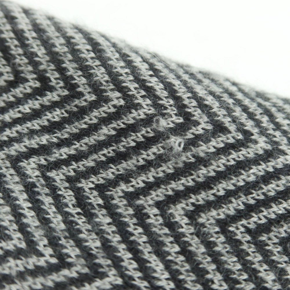 【中古】ジョルジオアルマーニ GIORGIO ARMANI カシミヤモヘヤ Vネックニット グレーxブラック【 46 】【 状態ランクC 】【 メンズ 】