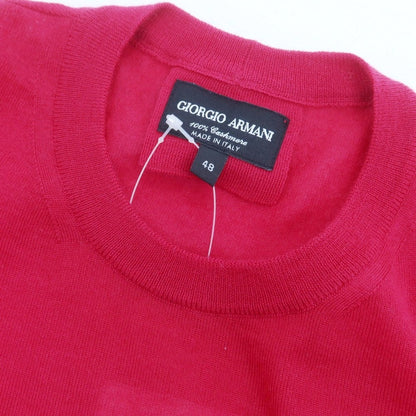 【中古】ジョルジオアルマーニ GIORGIO ARMANI ハイゲージカシミヤ クルーネックニット ショッキングピンク【 48 】【 状態ランクB 】【 メンズ 】