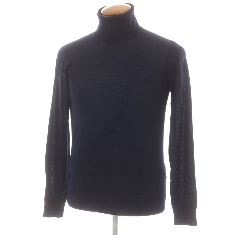【中古】ジョルジオアルマーニ GIORGIO ARMANI ハイゲージウール タートルネックニット ネイビー【 表記なし(M位) 】【 状態ランクB 】【 メンズ 】