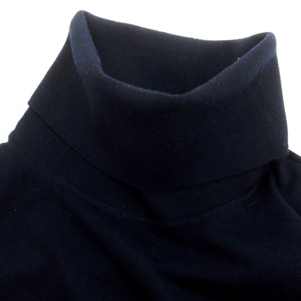 【中古】ジョルジオアルマーニ GIORGIO ARMANI ハイゲージウール タートルネックニット ネイビー【 表記なし(M位) 】【 状態ランクB 】【 メンズ 】