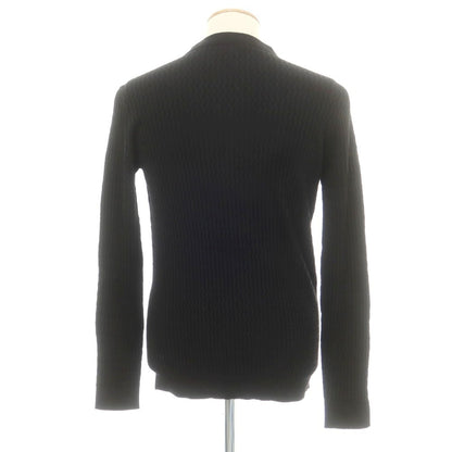 【中古】ジョルジオアルマーニ GIORGIO ARMANI ハイゲージウール クルーネックニット ブラック【 46 】【 状態ランクB 】【 メンズ 】