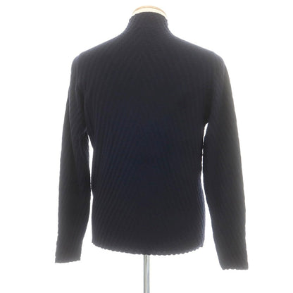 【中古】ジョルジオアルマーニ GIORGIO ARMANI ハイゲージウール ハイネックニットで ネイビー【 表記なし 】【 状態ランクB 】【 メンズ 】