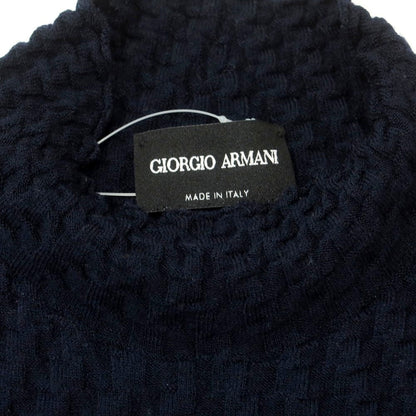 【中古】ジョルジオアルマーニ GIORGIO ARMANI ハイゲージウール ハイネックニットで ネイビー【 表記なし 】【 状態ランクB 】【 メンズ 】