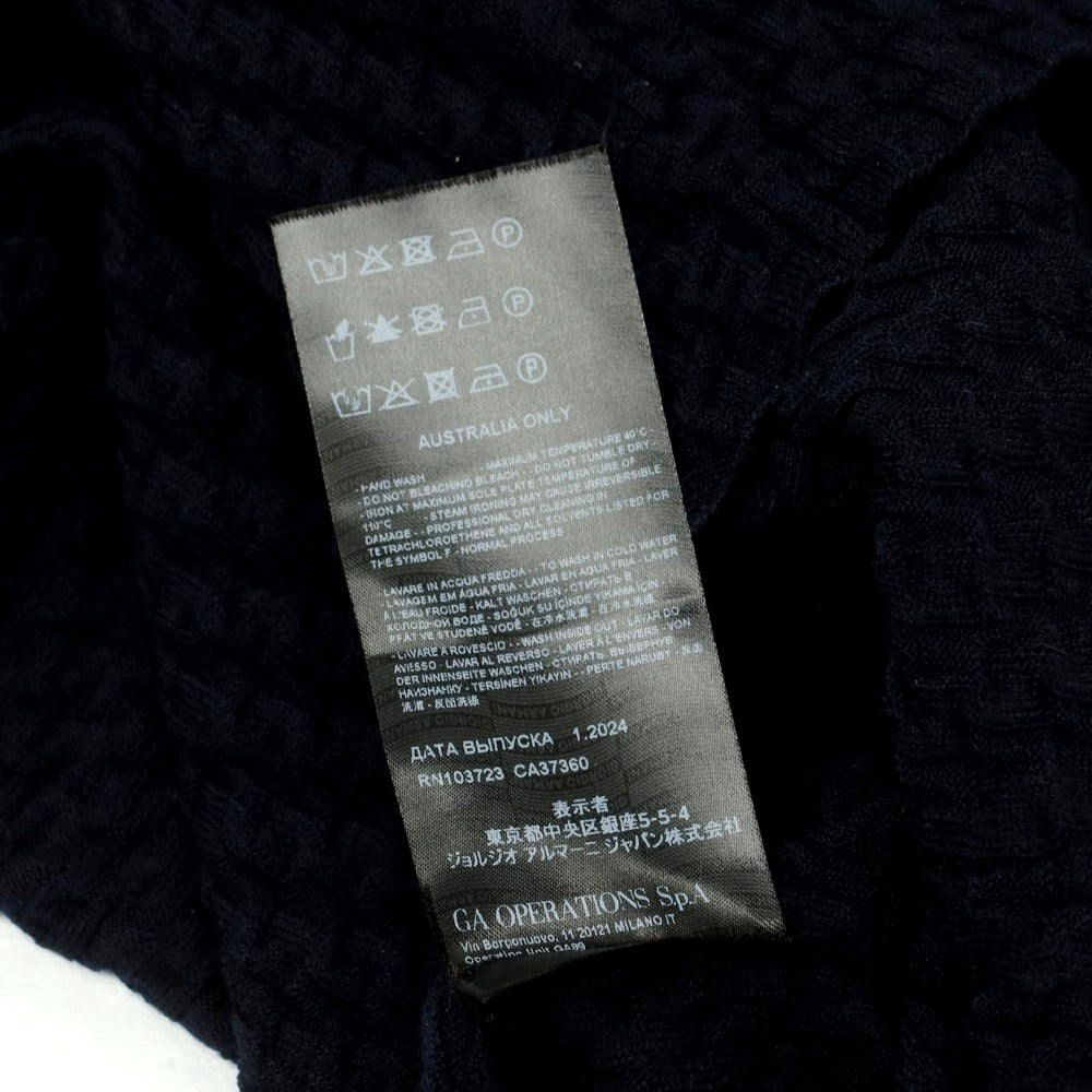 【中古】ジョルジオアルマーニ GIORGIO ARMANI ハイゲージウール ハイネックニットで ネイビー【 表記なし 】【 状態ランクB 】【 メンズ 】