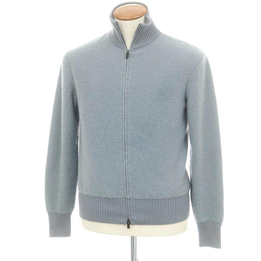 【中古】ジョルジオアルマーニ GIORGIO ARMANI カシミヤ ジップアップカーディガン グレー【 48 】【 状態ランクB 】【 メンズ 】