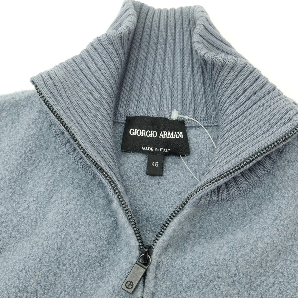 【中古】ジョルジオアルマーニ GIORGIO ARMANI カシミヤ ジップアップカーディガン グレー【 48 】【 状態ランクB 】【 メンズ 】