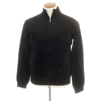 【中古】ジョルジオアルマーニ GIORGIO ARMANI レーヨンナイロン ジップアップカーディガン ブラック【 48 】【 状態ランクB 】【 メンズ 】