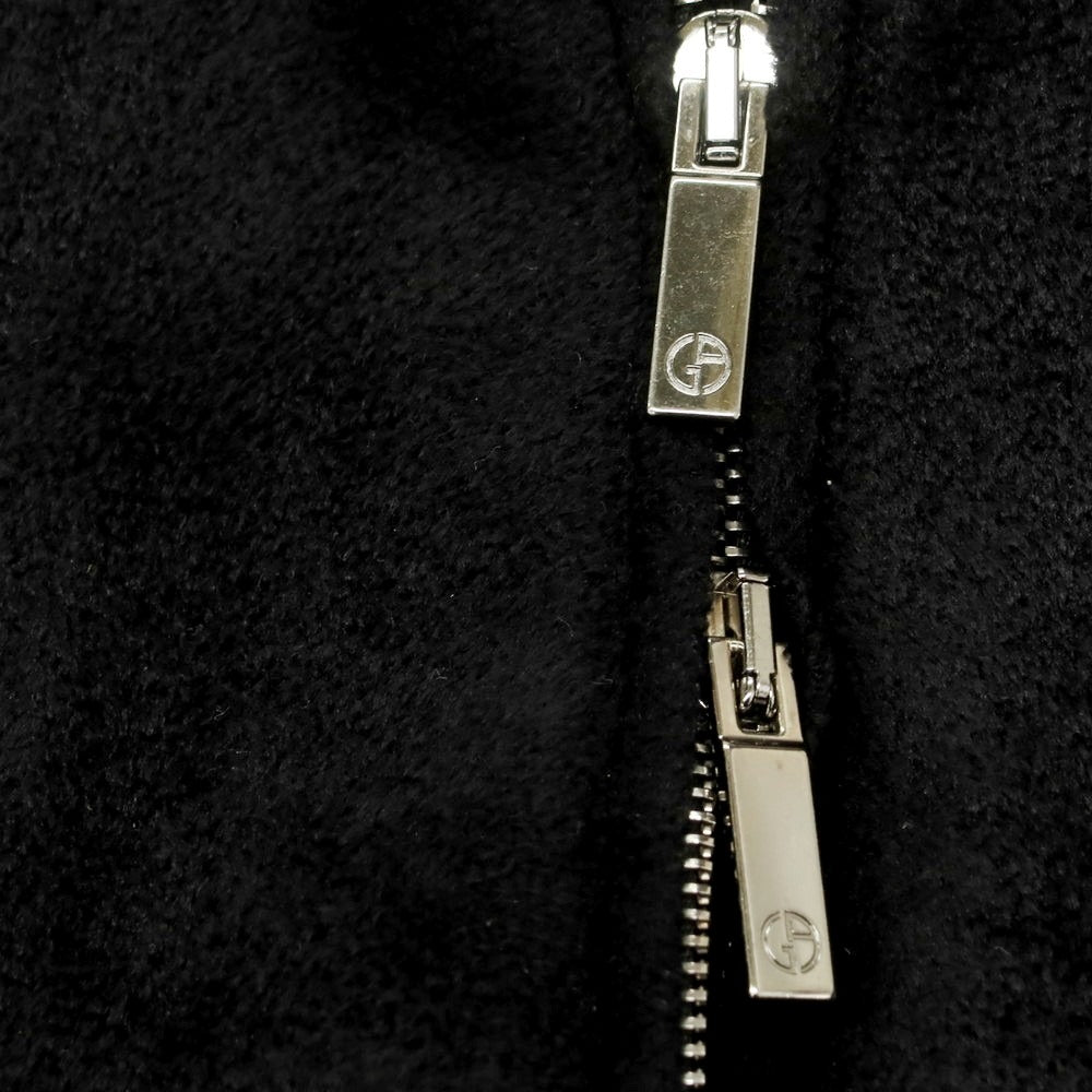 【中古】ジョルジオアルマーニ GIORGIO ARMANI レーヨンナイロン ジップアップカーディガン ブラック【 48 】【 状態ランクB 】【 メンズ 】