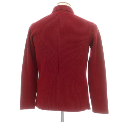 【中古】ジョルジオアルマーニ GIORGIO ARMANI ミドルゲージウール カーディガン ニットジャケット レッド系【 46 】【 状態ランクB 】【 メンズ 】