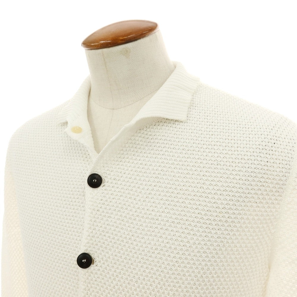 【中古】ジョルジオアルマーニ GIORGIO ARMANI コットン カーディガン ホワイト【サイズ46】【 状態ランクD 】【 メンズ 】