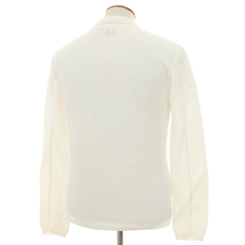 【中古】ジョルジオアルマーニ GIORGIO ARMANI コットン カーディガン ホワイト【サイズ46】【 状態ランクD 】【 メンズ 】
