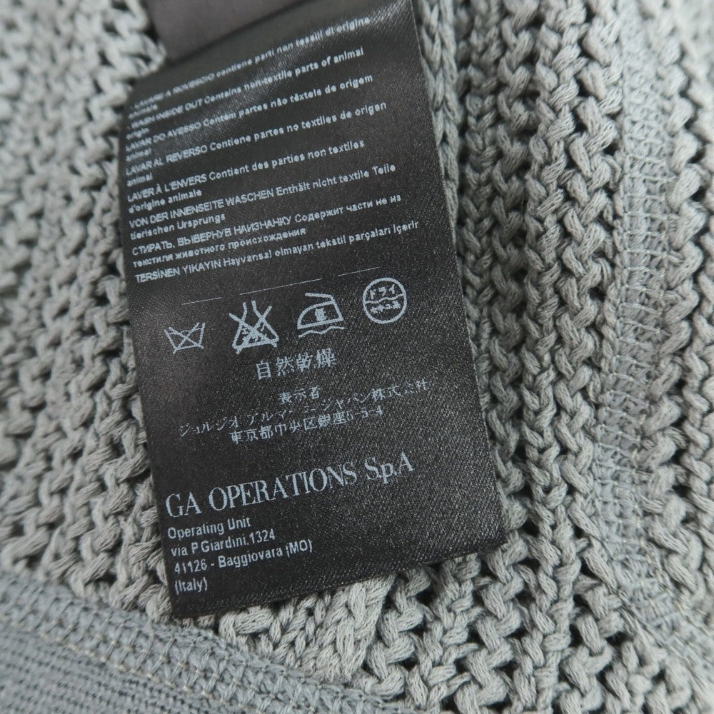 【中古】ジョルジオアルマーニ GIORGIO ARMANI コットン カーディガン グレー【サイズ50】【 状態ランクD 】【 メンズ 】
