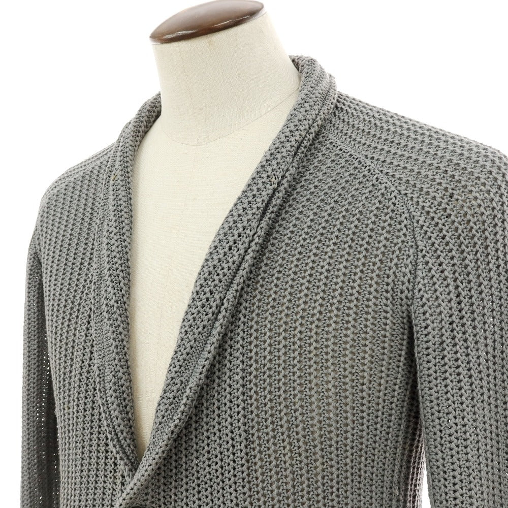 【中古】ジョルジオアルマーニ GIORGIO ARMANI コットン カーディガン グレー【サイズ50】【 状態ランクD 】【 メンズ 】