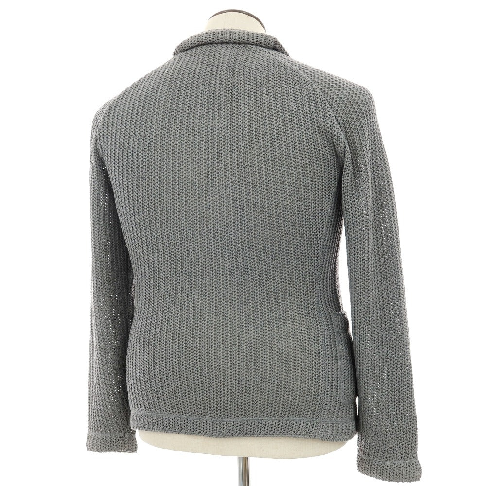 【中古】ジョルジオアルマーニ GIORGIO ARMANI コットン カーディガン グレー【サイズ50】【 状態ランクD 】【 メンズ 】