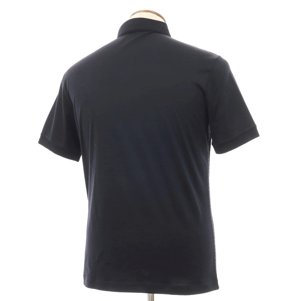 【中古】ジョルジオアルマーニ GIORGIO ARMANI コットン 半袖ポロシャツ ダークネイビー【サイズ46】【 状態ランクA 】【 メンズ 】