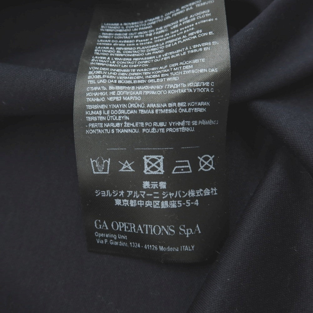 【中古】ジョルジオアルマーニ GIORGIO ARMANI コットン 半袖ポロシャツ ダークネイビー【サイズ46】【 状態ランクA 】【 メンズ 】
