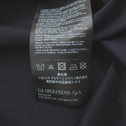 【中古】ジョルジオアルマーニ GIORGIO ARMANI コットン 半袖ポロシャツ ダークネイビー【サイズ46】【 状態ランクA 】【 メンズ 】