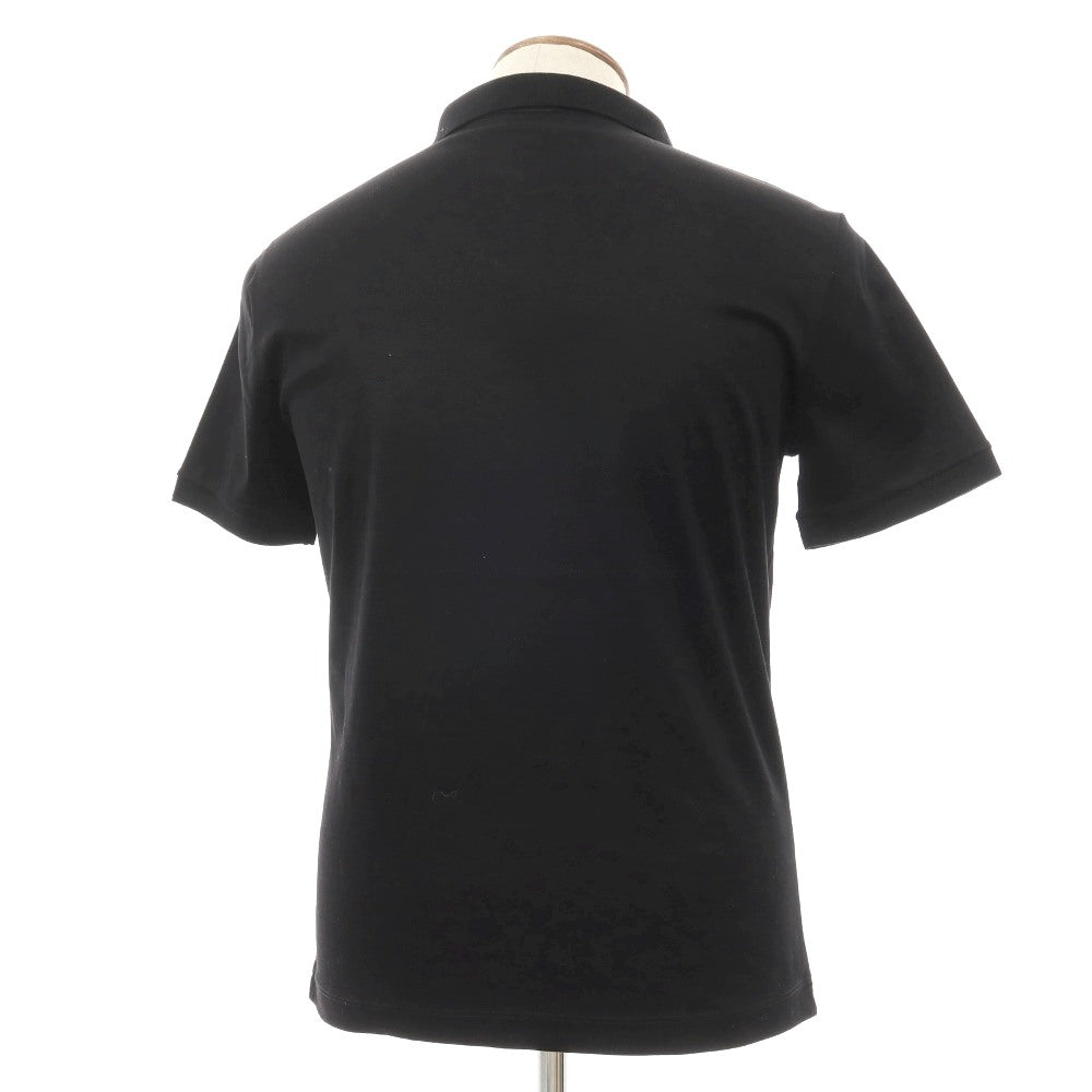 【中古】ジョルジオアルマーニ GIORGIO ARMANI コットン 半袖ポロシャツ ブラック【サイズ46】【 状態ランクB 】【 メンズ 】