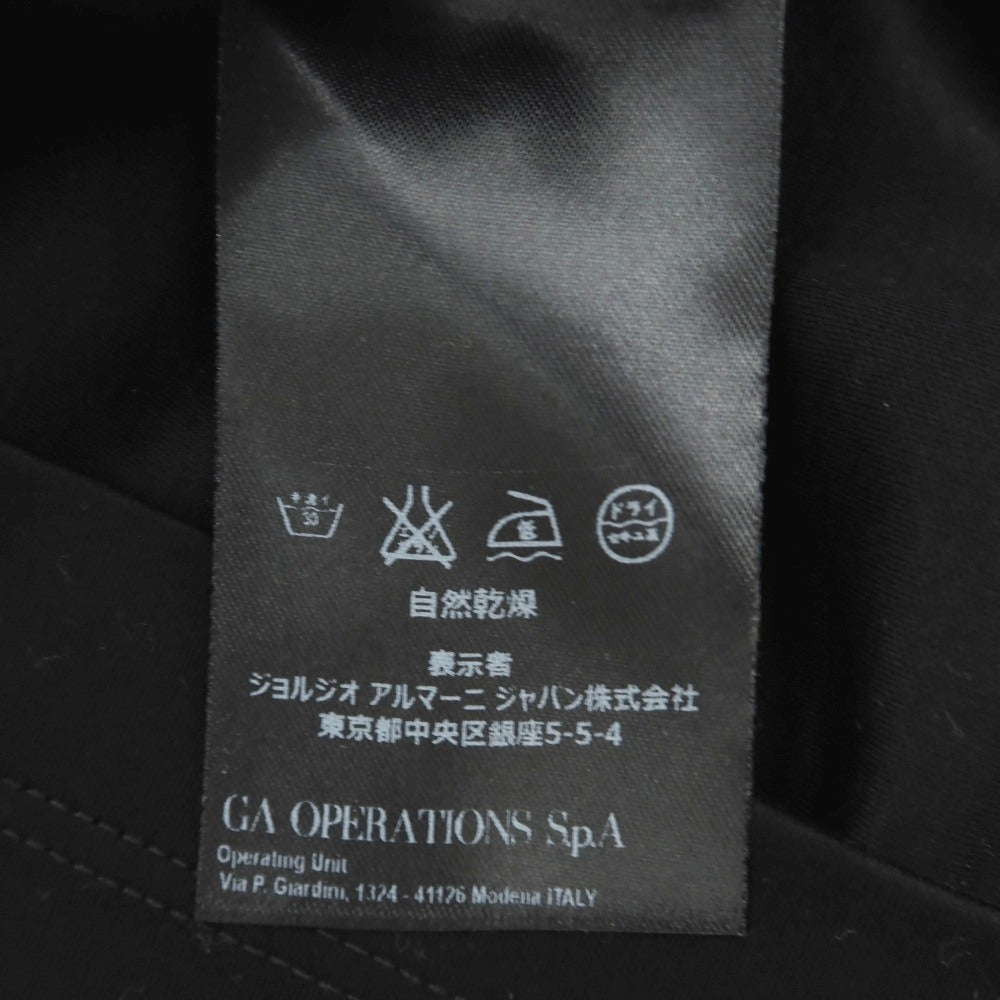 【中古】ジョルジオアルマーニ GIORGIO ARMANI コットン 半袖ポロシャツ ブラック【サイズ46】【 状態ランクB 】【 メンズ 】
