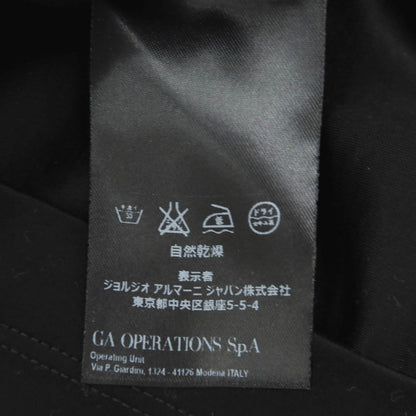【中古】ジョルジオアルマーニ GIORGIO ARMANI コットン 半袖ポロシャツ ブラック【サイズ46】【 状態ランクB 】【 メンズ 】