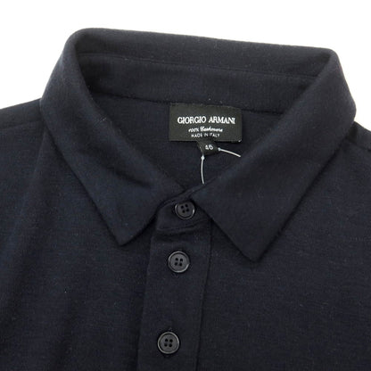 【中古】ジョルジオアルマーニ GIORGIO ARMANI ポロニット ネイビー【 46 】【 状態ランクB 】【 メンズ 】