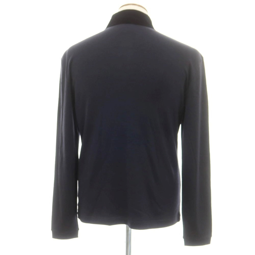 【中古】ジョルジオアルマーニ GIORGIO ARMANI カシミヤ ポロニット ネイビー【 48 】【 状態ランクA 】【 メンズ 】