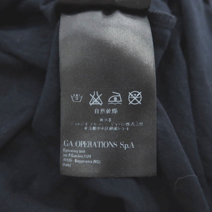 【中古】ジョルジオアルマーニ GIORGIO ARMANI ナイロン フロッキー加工 クルーネック 半袖Ｔシャツ ネイビー【サイズ46】【 状態ランクB 】【 メンズ 】