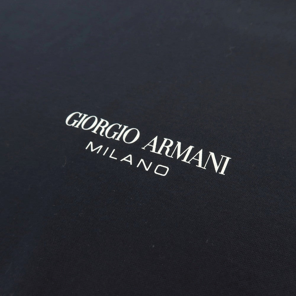 【中古】ジョルジオアルマーニ GIORGIO ARMANI コットン クルーネック 半袖Ｔシャツ ブラックネイビー【サイズ46】【 状態ランクA 】【 メンズ 】