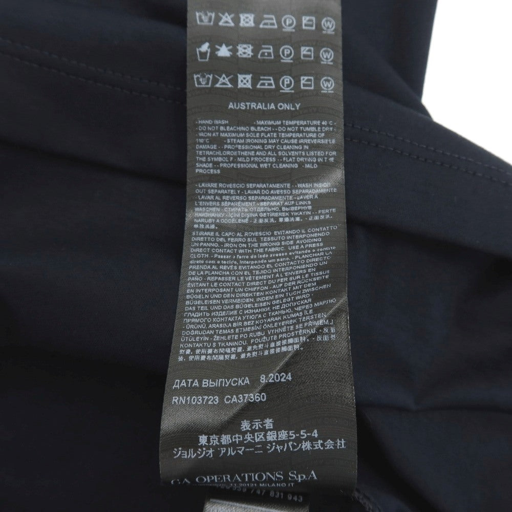 【中古】ジョルジオアルマーニ GIORGIO ARMANI コットン クルーネック 半袖Ｔシャツ ブラックネイビー【サイズ46】【 状態ランクA 】【 メンズ 】