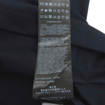 【中古】ジョルジオアルマーニ GIORGIO ARMANI コットン クルーネック 半袖Ｔシャツ ブラックネイビー【サイズ46】【 状態ランクA 】【 メンズ 】