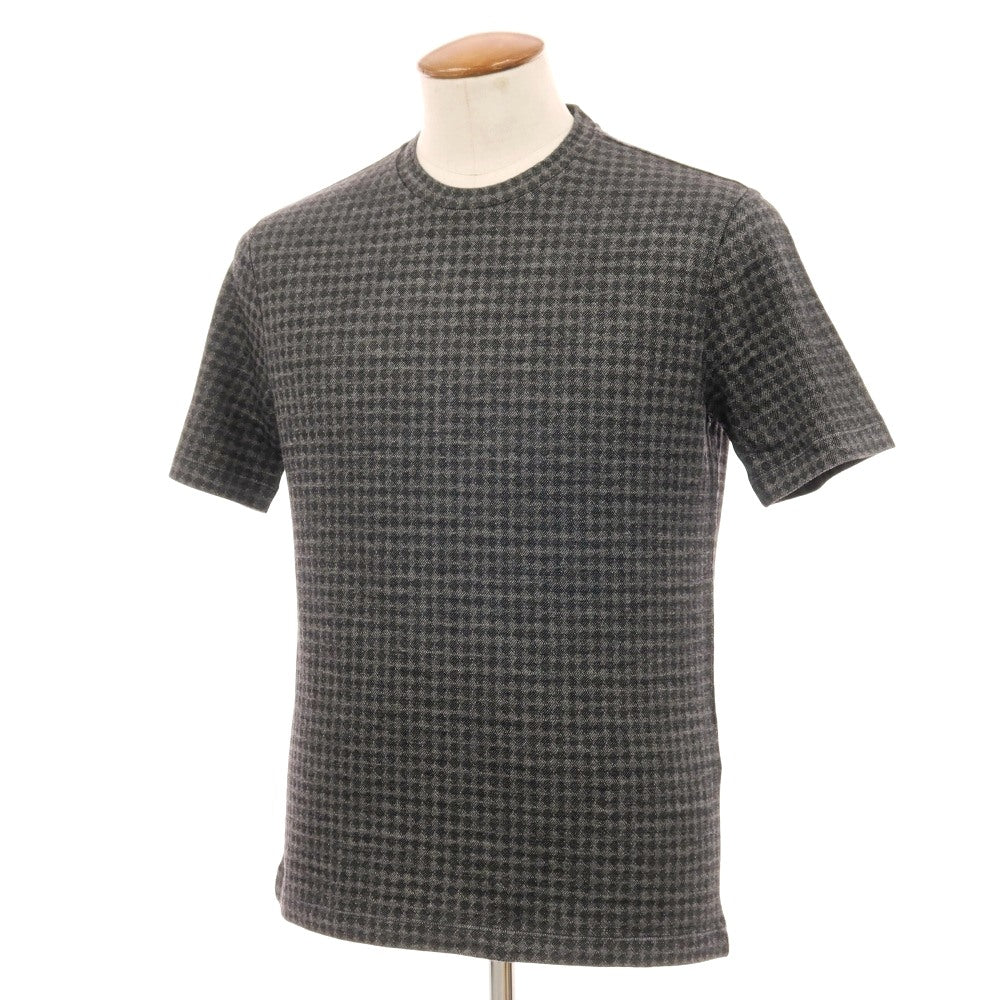 【中古】ジョルジオアルマーニ GIORGIO ARMANI ウールレーヨンポリウレタン クルーネック 半袖Ｔシャツ グレー系【サイズ46】【 状態ランクB 】【 メンズ 】