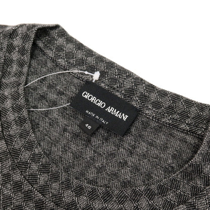 【中古】ジョルジオアルマーニ GIORGIO ARMANI ウールレーヨンポリウレタン クルーネック 半袖Ｔシャツ グレー系【サイズ46】【 状態ランクB 】【 メンズ 】
