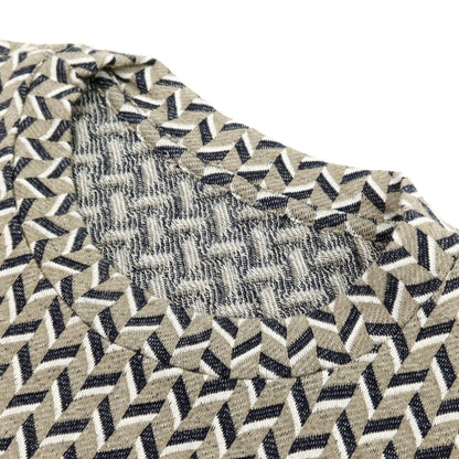 【中古】ジョルジオアルマーニ GIORGIO ARMANI レーヨンポリウレタン クルーネック 半袖Ｔシャツ カーキベージュ系xダークネイビー【サイズ46】【 状態ランクB 】【 メンズ 】