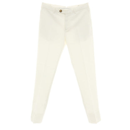 【中古】ブルネロクチネリ Brunello Cucinelli ツイルコットン カジュアルスラックスパンツ ホワイト【サイズ48】【 状態ランクB 】【 メンズ 】