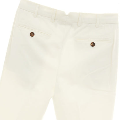 【中古】ブルネロクチネリ Brunello Cucinelli ツイルコットン カジュアルスラックスパンツ ホワイト【サイズ48】【 状態ランクB 】【 メンズ 】