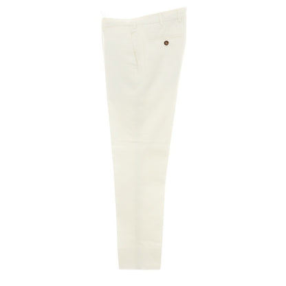 【中古】ブルネロクチネリ Brunello Cucinelli ツイルコットン カジュアルスラックスパンツ ホワイト【サイズ48】【 状態ランクB 】【 メンズ 】