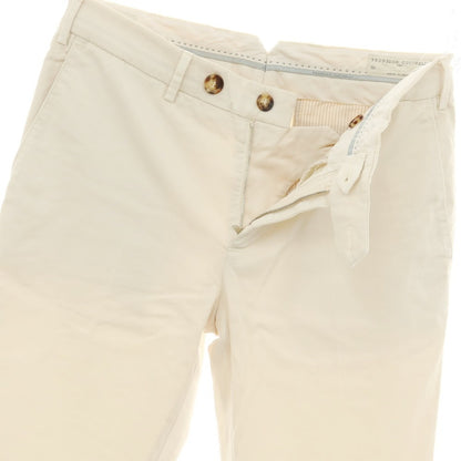 【中古】ブルネロクチネリ Brunello Cucinelli ストレッチ ツイルコットン カジュアルスラックスパンツ ライトベージュ【サイズ46】【 状態ランクB 】【 メンズ 】