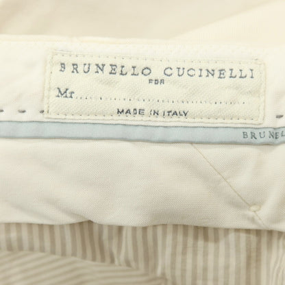 【中古】ブルネロクチネリ Brunello Cucinelli ストレッチ ツイルコットン カジュアルスラックスパンツ ライトベージュ【サイズ46】【 状態ランクB 】【 メンズ 】