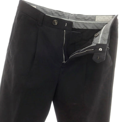 【中古】ブルネロクチネリ Brunello Cucinelli コットン カジュアルスラックスパンツ ブラック【 46 】【 状態ランクB 】【 メンズ 】