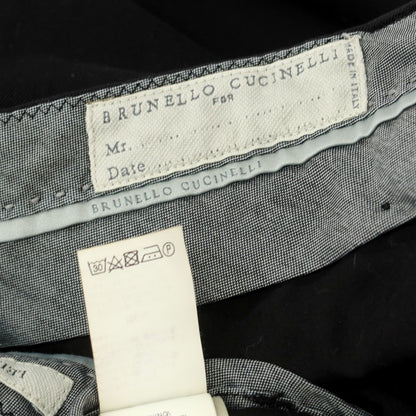 【中古】ブルネロクチネリ Brunello Cucinelli コットン カジュアルスラックスパンツ ブラック【 46 】【 状態ランクB 】【 メンズ 】