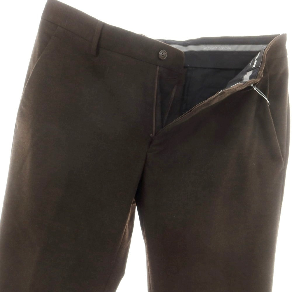 【中古】ジョルジオアルマーニ GIORGIO ARMANI ストレッチ ポリエステルレーヨン ドレススラックスパンツ ブラウン【サイズ48】【 状態ランクA 】【 メンズ 】[CPD]