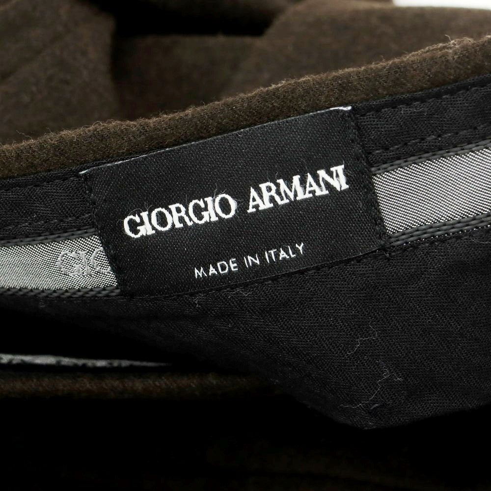 【中古】ジョルジオアルマーニ GIORGIO ARMANI ストレッチ ポリエステルレーヨン ドレススラックスパンツ ブラウン【サイズ48】【 状態ランクA 】【 メンズ 】[CPD]