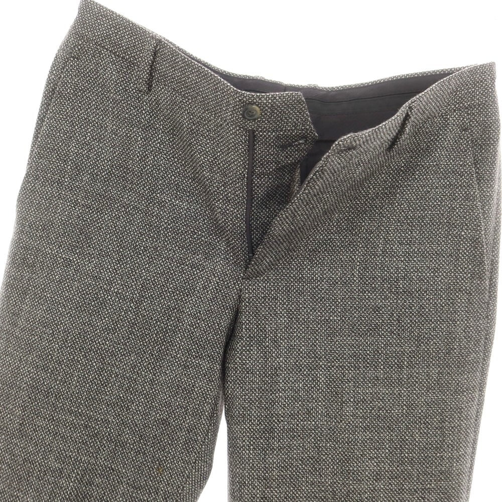 【中古】ジョルジオアルマーニ GIORGIO ARMANI ウールシルク カジュアルスラックスパンツ ブラックxホワイト【 48 】【 状態ランクB 】【 メンズ 】