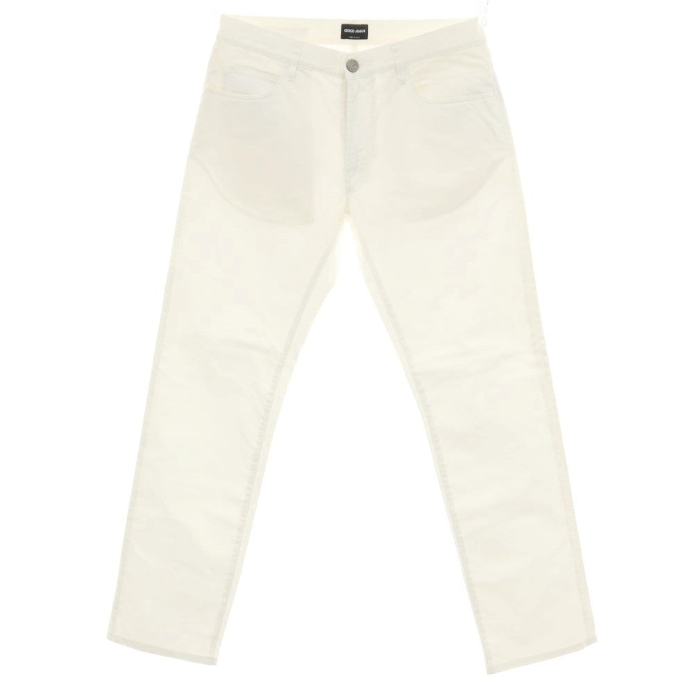 【中古】ジョルジオアルマーニ GIORGIO ARMANI ストレッチ コットン 5ポケットパンツ ホワイト【サイズ32】【 状態ランクB 】【 メンズ 】