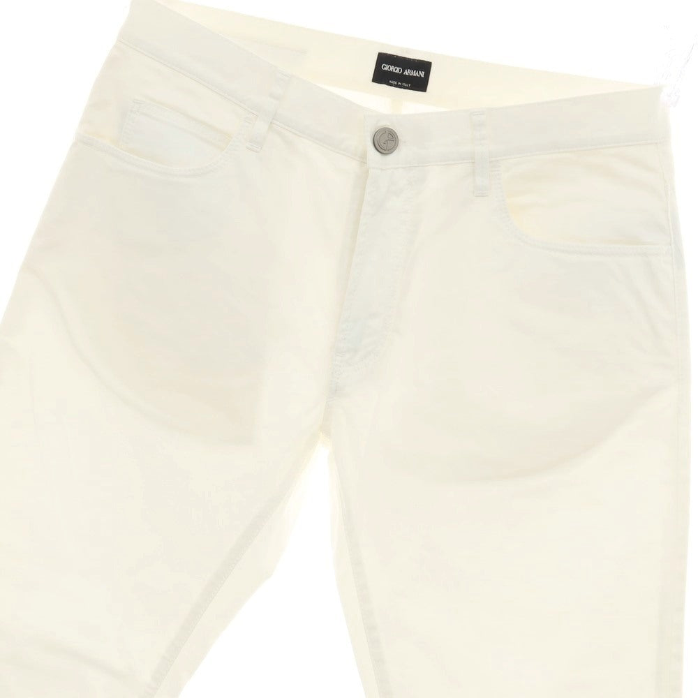 【中古】ジョルジオアルマーニ GIORGIO ARMANI ストレッチ コットン 5ポケットパンツ ホワイト【サイズ32】【 状態ランクB 】【 メンズ 】
