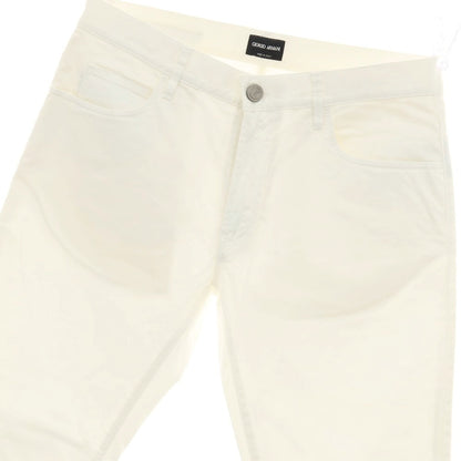 【中古】ジョルジオアルマーニ GIORGIO ARMANI ストレッチ コットン 5ポケットパンツ ホワイト【サイズ32】【 状態ランクB 】【 メンズ 】